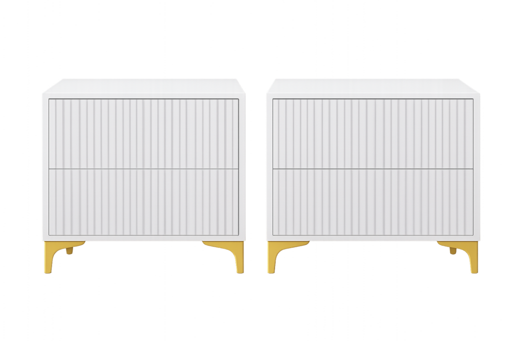 Luna Fluted Bedside Cabinet