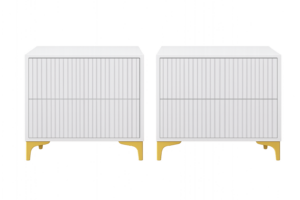 Luna Fluted Bedside Cabinet